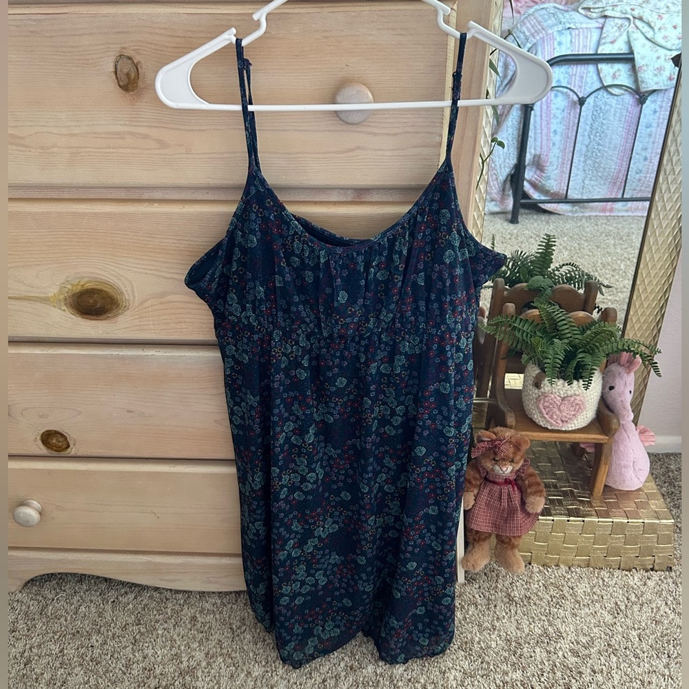 Blue Floral Mini Dress💐💙